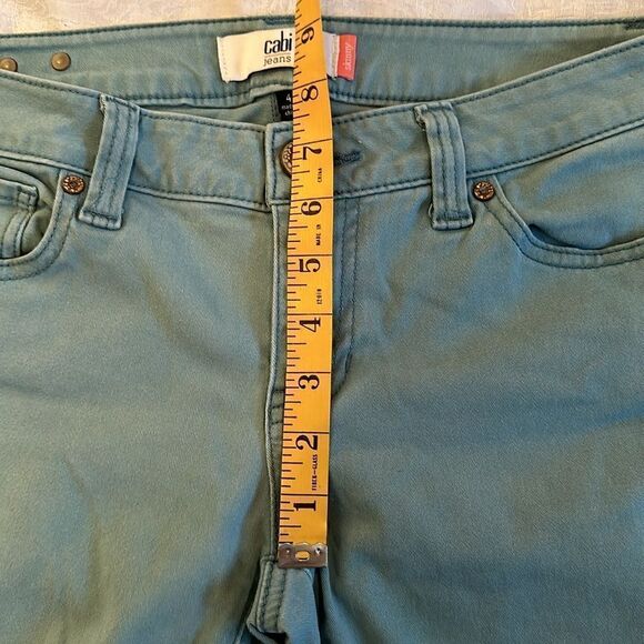 Cabi Jeans Green Skinny Size 4 Style 5169 - Picture 4 of 9